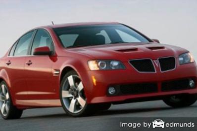 Insurance rates Pontiac G8 in Boston